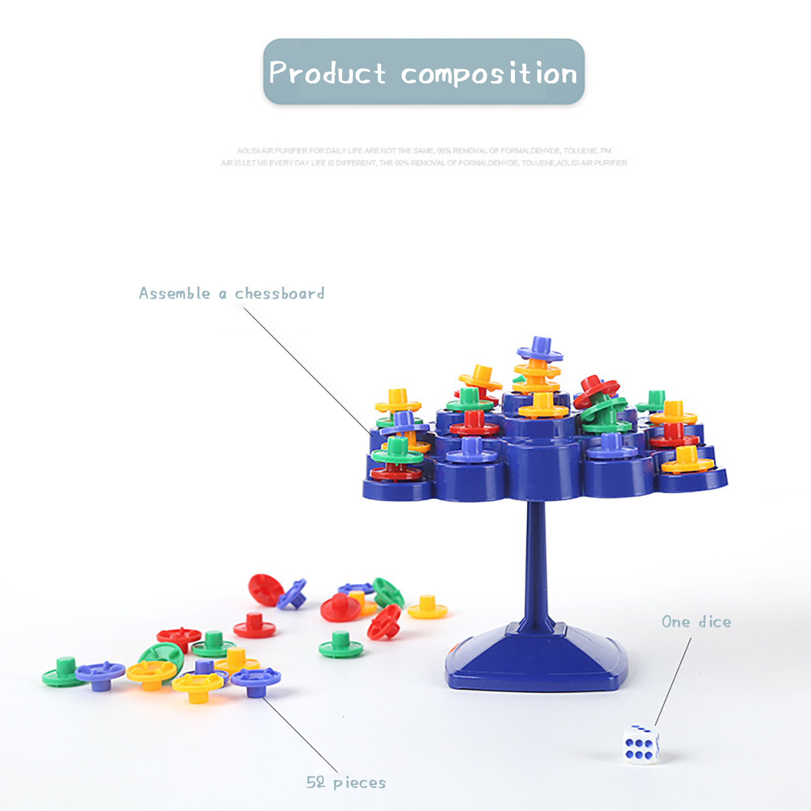 MKSJFdge Stackable Tree Toy,Brain Games Educational Toy,Topple Board Game Alphabet Memory Game for Toddlers Kid Building Activities Fun for Toddlers